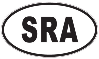 SRA - 3 Letter Initials Oval Magnet
