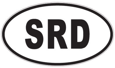 SRD - 3 Letter Initials Oval Magnet