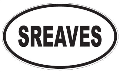 SREAVES - Oval Sticker