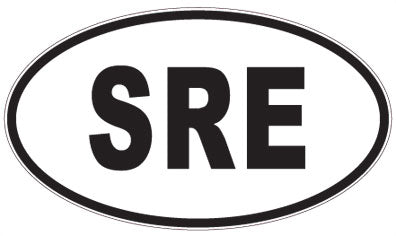 SRE - 3 Letter Initials Oval Magnet