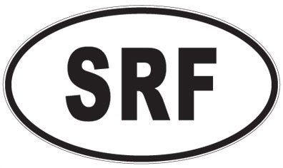 SRF - 3 Letter Initials Oval Magnet