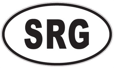 SRG - 3 Letter Initials Oval Magnet