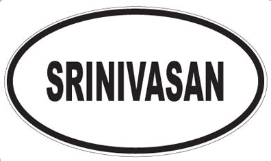 SRINIVASAN - Oval Sticker