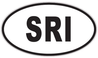 SRI - 3 Letter Initials Oval Magnet