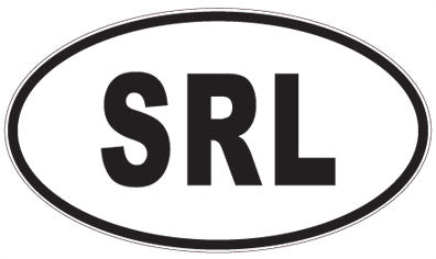 SRL - 3 Letter Initials Oval Magnet