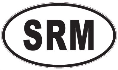 SRM - 3 Letter Initials Oval Magnet