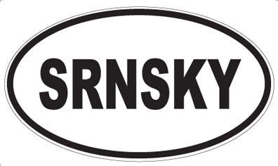 SRNSKY - Oval Sticker