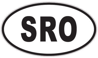 SRO - 3 Letter Initials Oval Magnet