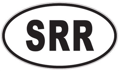 SRR - 3 Letter Initials Oval Magnet
