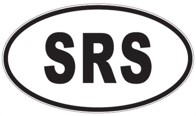 SRS - 3 Letter Initials Oval Magnet