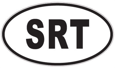 SRT - 3 Letter Initials Oval Magnet
