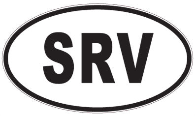 SRV - 3 Letter Initials Oval Magnet