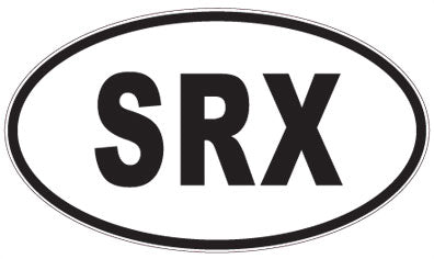 SRX - 3 Letter Initials Oval Magnet