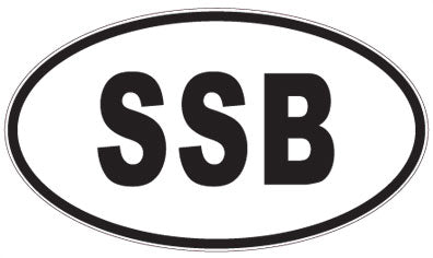 SSB - 3 Letter Initials Oval Magnet