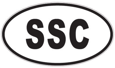 SSC - 3 Letter Initials Oval Magnet