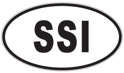 SSI - 3 Letter Initials Oval Magnet