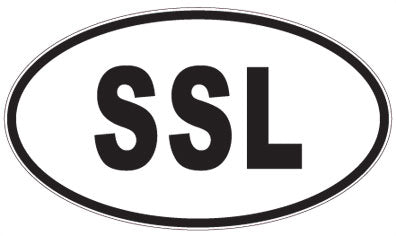 SSL - 3 Letter Initials Oval Magnet