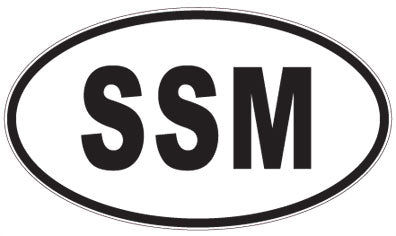 SSM - 3 Letter Initials Oval Magnet