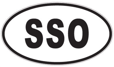 SSO - 3 Letter Initials Oval Magnet