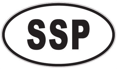 SSP - 3 Letter Initials Oval Magnet