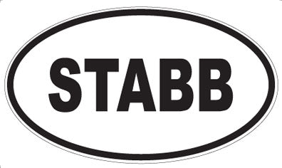 STABB - Oval Magnet