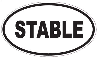 STABLE - Oval Sticker