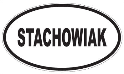 STACHOWIAK - Oval Sticker