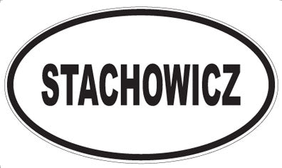 STACHOWICZ - Oval Sticker