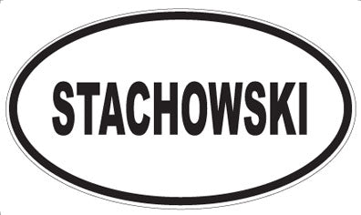 STACHOWSKI - Oval Sticker