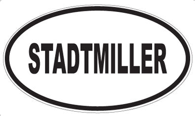 STADTMILLER - Oval Magnet