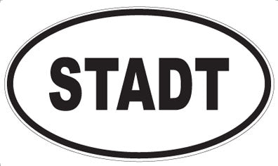 STADT - Oval Magnet