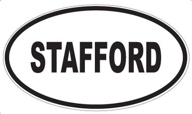 STAFFORD - Oval Sticker