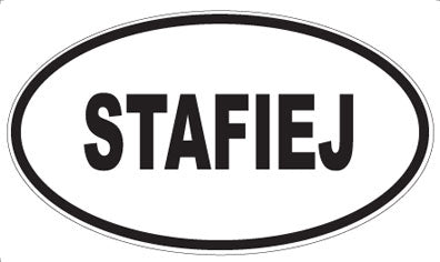 STAFIEJ - Oval Sticker