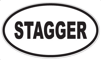 STAGGER - Oval Sticker