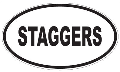 STAGGERS - Oval Sticker