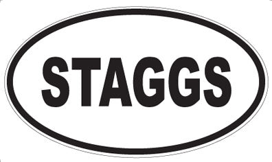 STAGGS - Oval Magnet