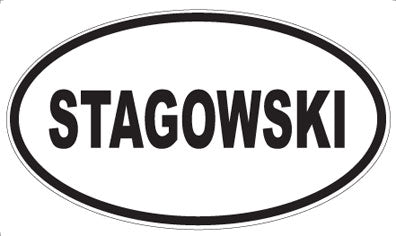 STAGOWSKI - Oval Sticker