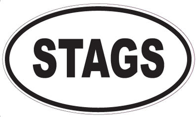 STAGS - Oval Magnet