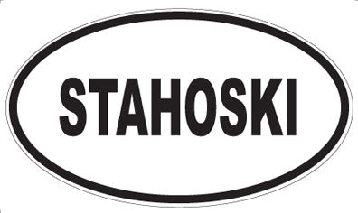 STAHOSKI - Oval Sticker