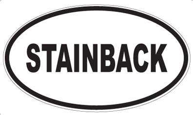 STAINBACK - Oval Sticker