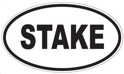 STAKE - Oval Sticker