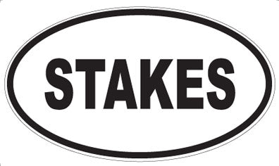 STAKES - Oval Magnet
