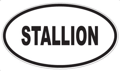 STALLION - Oval Sticker