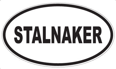 STALNAKER - Oval Magnet