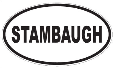 STAMBAUGH - Oval Sticker