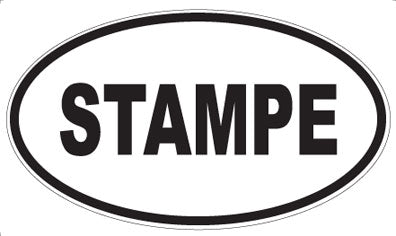 STAMPE - Oval Sticker