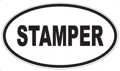 STAMPER - Oval Sticker