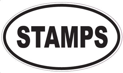 STAMPS - Oval Sticker