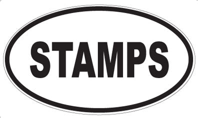 STAMPS - Oval Magnet