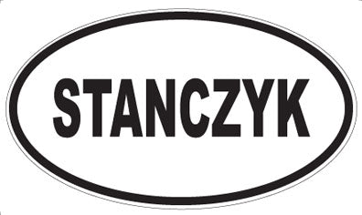 STANCZYK - Oval Sticker